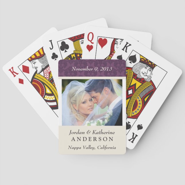 Baraja De Cartas Tarjetas de reproducción personalizadas de fotogra (Reverso)