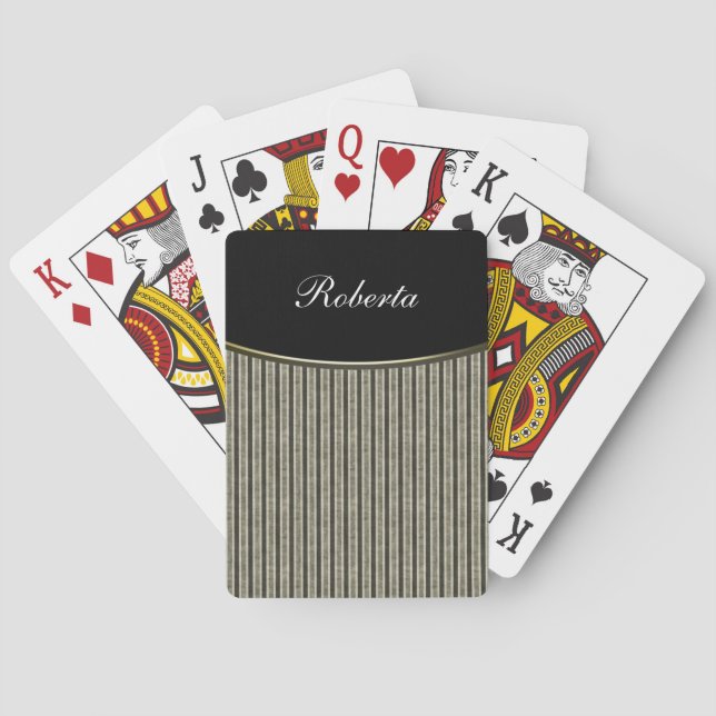 Baraja De Cartas Tarjetas de reproducción personalizadas de monogra (Reverso)