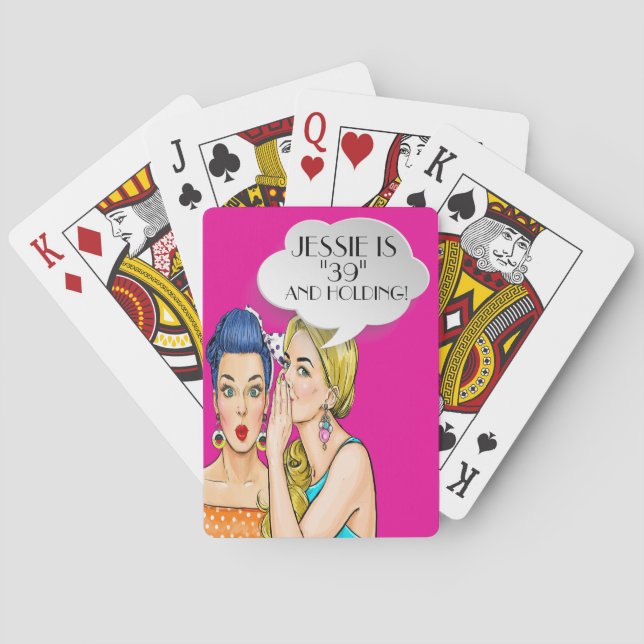 Baraja De Cartas Tarjetas de reproducción personalizadas de Pop Art (Reverso)