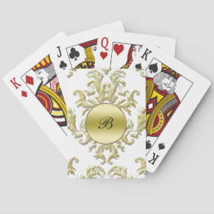 Baraja De Cartas Tarjetas de reproducción personalizadas Monograma