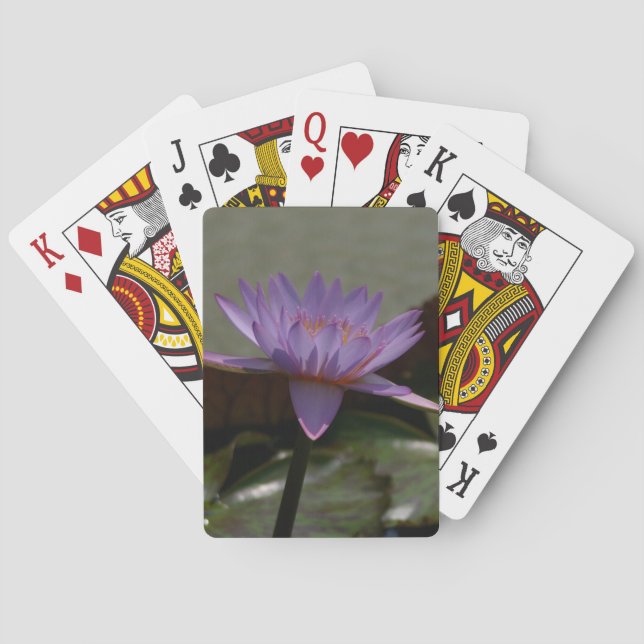 Baraja De Cartas Tarjetas de reproducción Purple Lotus Waterlily (Reverso)