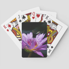 Baraja De Cartas Tarjetas de reproducción Purple Lotus Waterlily Dr