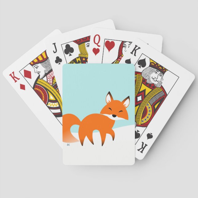 Baraja De Cartas Tarjetas de reproducción Red Fox (Reverso)