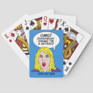 Baraja De Cartas Tarjetas de reproducción RETRO COMICS personalizad