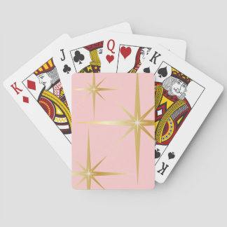 Baraja De Cartas Tarjetas de reproducción rosa Retro Starburst