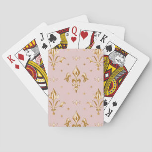 Baraja De Cartas Tarjetas de reproducción rosadas reales