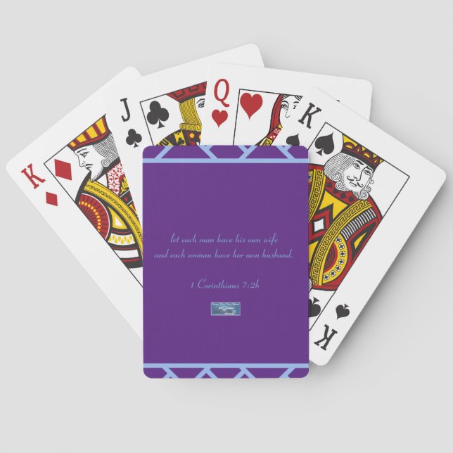 Baraja De Cartas Tarjetas de reproducción (triángulos púrpura)RFPMD (Reverso)