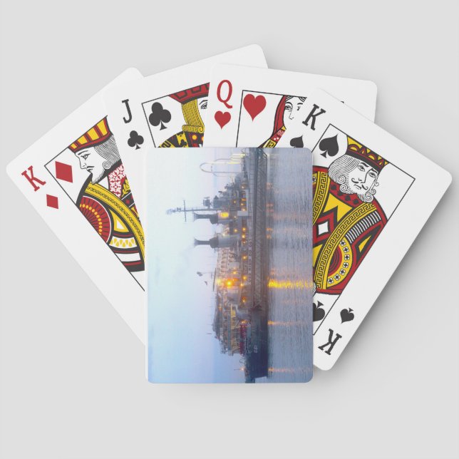 Baraja De Cartas Tarjetas de reproducción USS KIDD (Reverso)