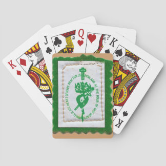 Baraja De Cartas Tarjetas de reproducción verde escapular