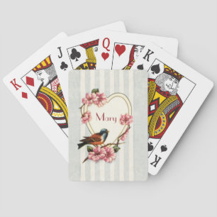 Baraja De Cartas Tarjetas de reproducción Vintage Rosa Heart Bicycl