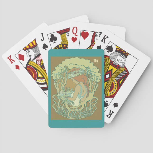 Baraja De Cartas Tarjetas de reproducción Virgo (Reverso)