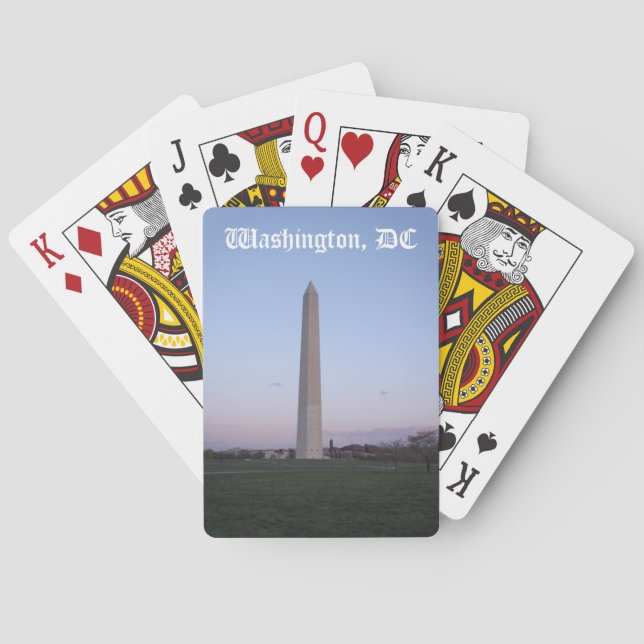 Baraja De Cartas Tarjetas de reproducción Washington, DC (Reverso)