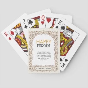 Baraja De Cartas Tarjetas de retiro felices   Jubilación divertida