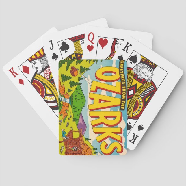 Baraja De Cartas Tarjetas de saludo de Ozarks (Reverso)