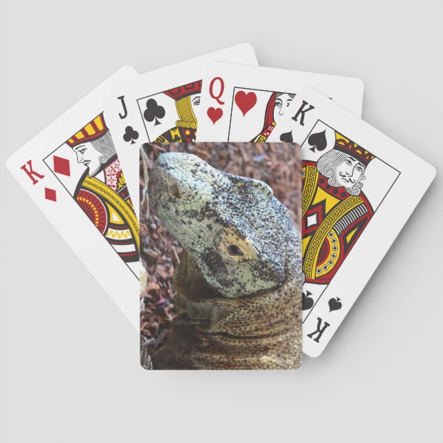 Baraja De Cartas Tarjetas del dragón de Komodo (Reverso)