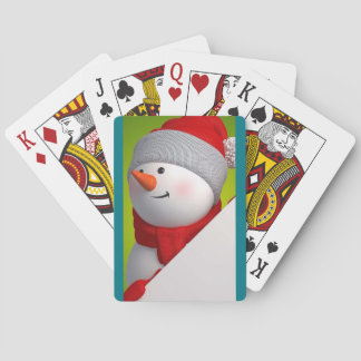 Baraja De Cartas Tarjetas del muñeco de nieve