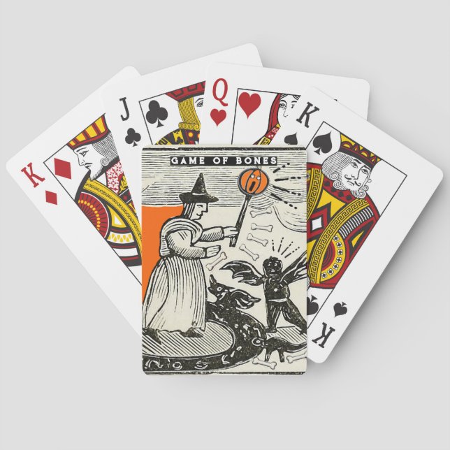Baraja De Cartas Tarjetas divertidas de Halloween (Reverso)
