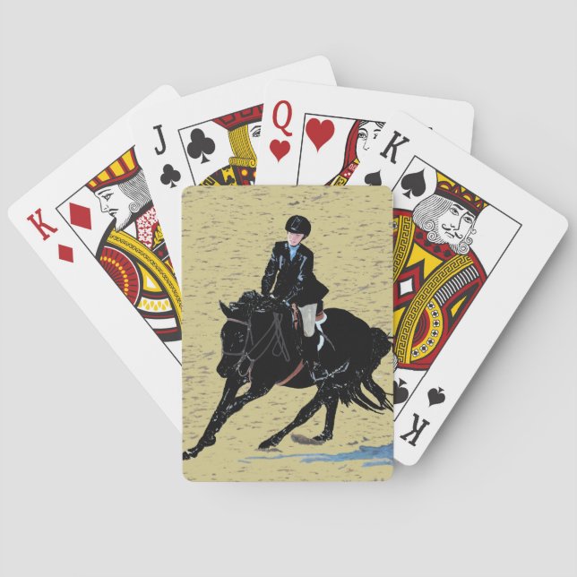 Baraja De Cartas Tarjetas ecuestres para jugar a caballos (Reverso)