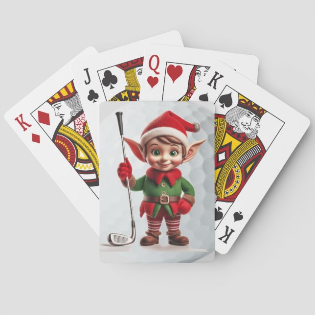 Baraja De Cartas Tarjetas Elf Golfing (Reverso)