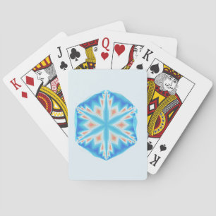 Baraja De Cartas Tarjetas estacionales de copo de nieve de cristal