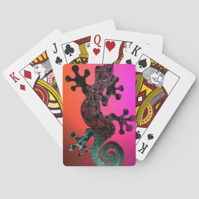 Baraja De Cartas tarjetas gecko (Reverso)