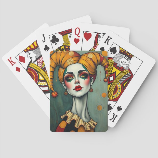 Baraja De Cartas Tarjetas Harlequin (Reverso)