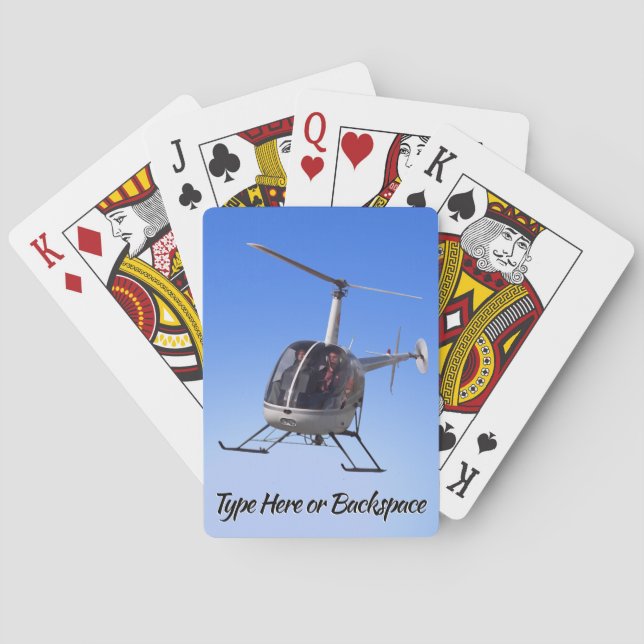 Baraja De Cartas Tarjetas Helicópteros Volando Tarjetas de Jugar (Reverso)