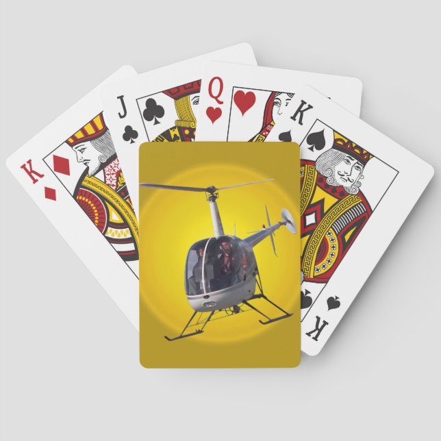 Baraja De Cartas Tarjetas Helicópteros Volando Tarjetas de Jugar (Reverso)
