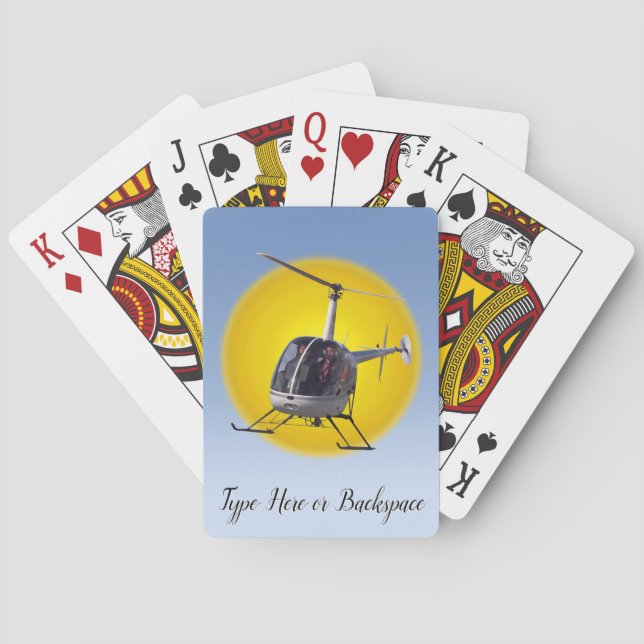 Baraja De Cartas Tarjetas Helicópteros Volando Tarjetas de Jugar (Reverso)