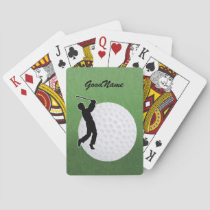 Baraja De Cartas Tarjetas para el golfer, personalizar con nombre