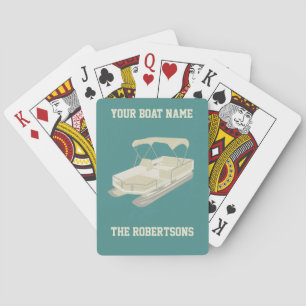 Baraja De Cartas Tarjetas personalizadas verde azuladas y de Tan Po