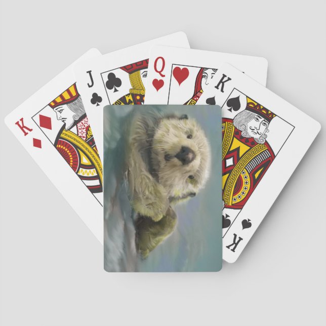 Baraja De Cartas Tarjetas PLaying Otter (Reverso)