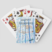 Tarjetas que acampan felices