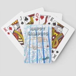 Baraja De Cartas Tarjetas que acampan felices