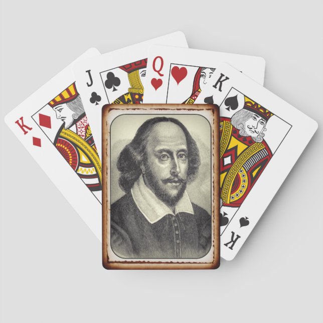Baraja De Cartas Tarjetas retraídas William Shakespeare (Reverso)