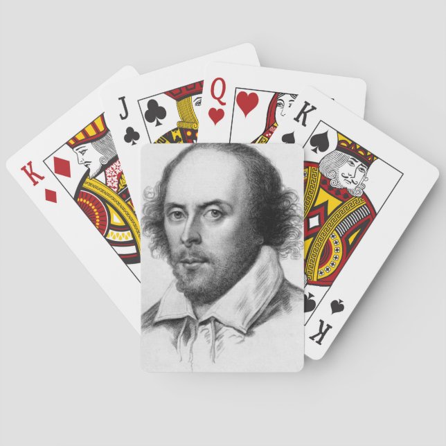 Baraja De Cartas Tarjetas retraídas William Shakespeare (Reverso)