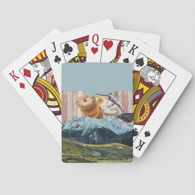 Baraja De Cartas tarjetas retro collageadas (Reverso)