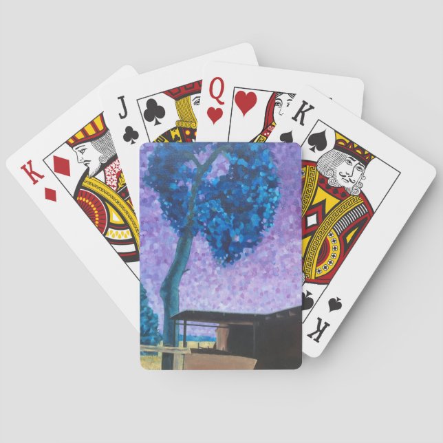 Baraja De Cartas Tarjetas Sunset del Suroeste (Reverso)