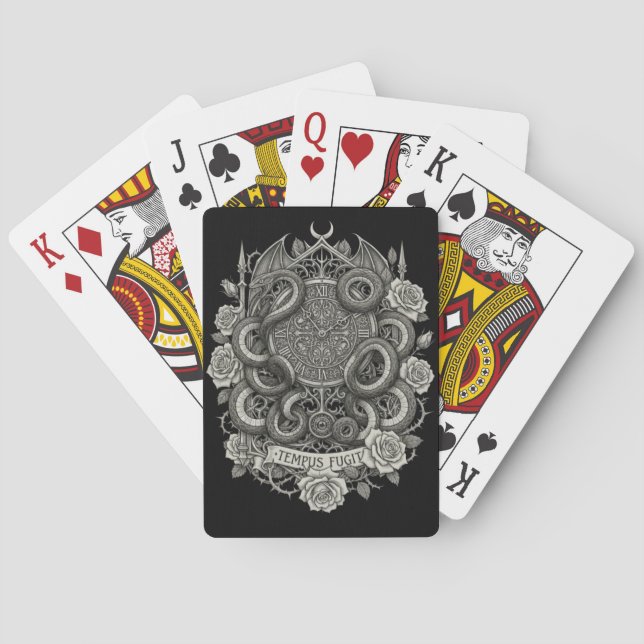 Baraja De Cartas Tarjetas Tempus fugit (Reverso)