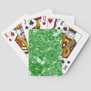 Baraja De Cartas Tarjetas Verdes de Bellezas Botánicas