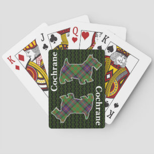 Baraja De Cartas Tartan del Clan Cochrane Edición Scottish Terrier