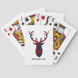Baraja De Cartas Tartán del clan de McKnight de las "astas"