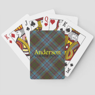 Baraja De Cartas Tartán escocés de Anderson del clan
