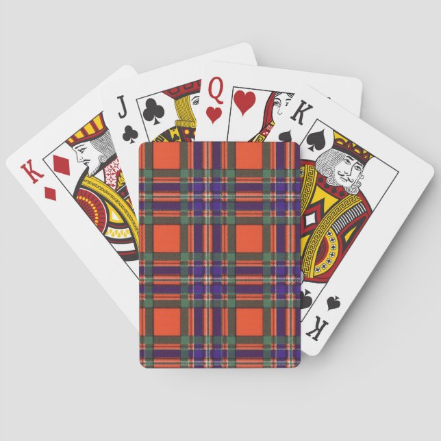 Baraja De Cartas Tartán escocés real - Macfarlane (Reverso)