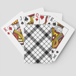 Baraja De Cartas tartan MacFarlane negro blanco a cuadros