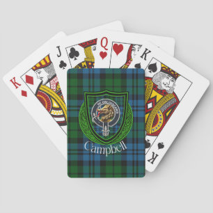 Baraja De Cartas Tartan y Cresta del Clan Escocés Campbell