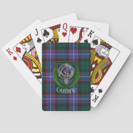 Baraja De Cartas Tartan y Cresta del Clan Escocés Guthrie