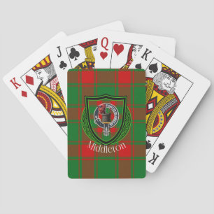 Baraja De Cartas Tartan y Cresta del Clan Escocés Middleton