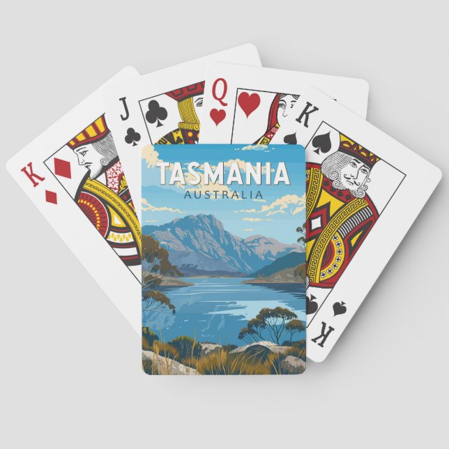 Baraja De Cartas Tasmania Australia Viaje al arte (Reverso)