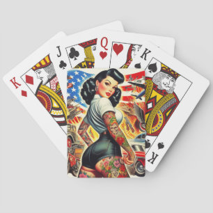 Baraja De Cartas Tattoed American Pin-up